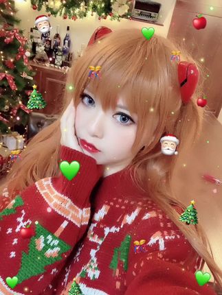 半半子_式波·ASUKA Christmas cos图包,式波ASUKA圣诞cos高清图集
