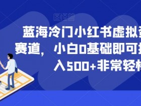 小红书卖虚拟资料有哪些类目,蓝海赛道选择秘籍