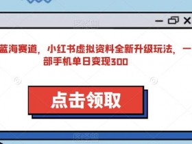 小红书卖虚拟资料有哪些类目,蓝海赛道选择秘籍