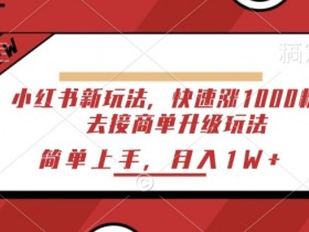 小红书短剧一键搬运项目，零成本高收益的玩法拆解