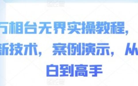 万相台无界版新手如何快速上手，淘宝新手必看如何使用万相台无界提升销售